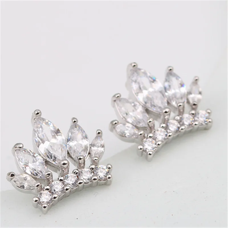 Серьги женские из серебра с цирконом модные ювелирные украшения для свадьбы