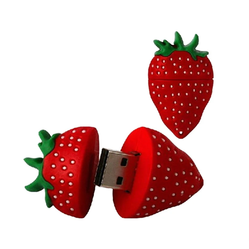USB флеш накопитель с фруктовым клубничным принтом 4 ГБ 8 16 32 64 ГБ|USB флэш-накопители|
