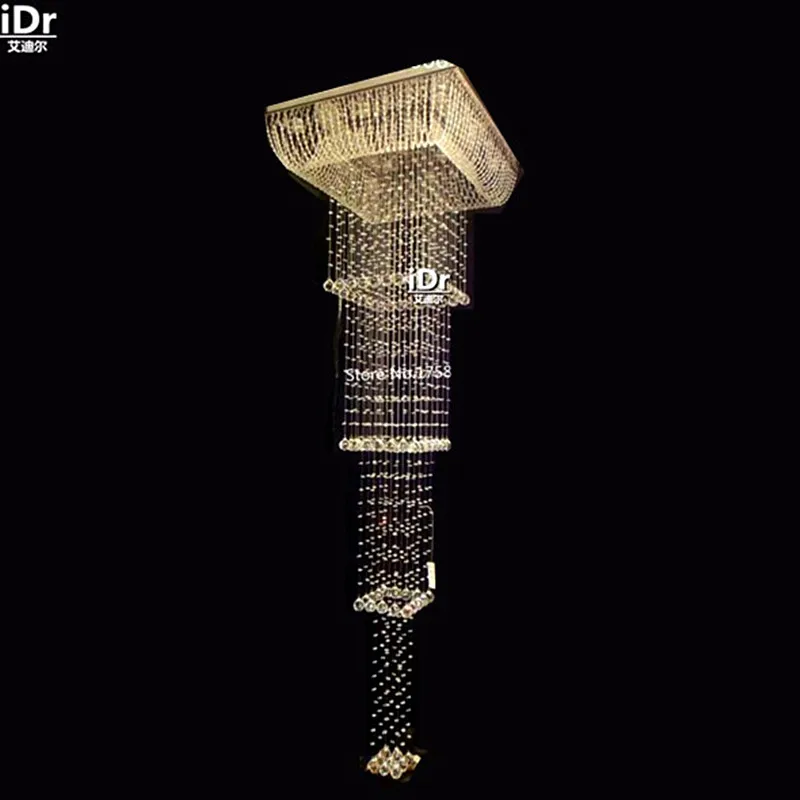 Двухуровневая вилла пассажирская хрустальная лампа лестничная квадратная