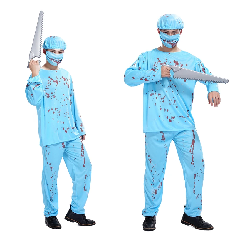 Бесплатная доставка костюм на Хэллоуин для маскарада косплей Мужская кровавая