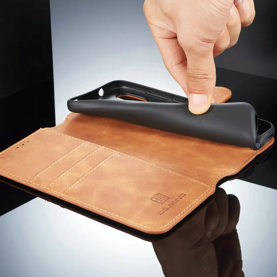 Откидной кожаный чехол DG.MING в стиле ретро для Redmi 8A 7A Note 7 8 Pro кошелек держатель