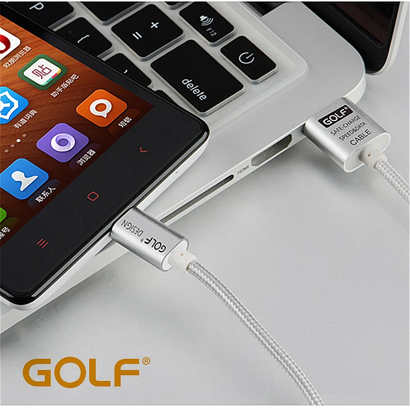 Оригинальный Гольф 25 см 1 м 1.5 2 3 металлический Плетеный USB синхронизации данных