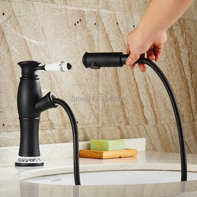 Смесители для ванной ZR285 выдвижные краны раковины с черной бронзовой отделкой