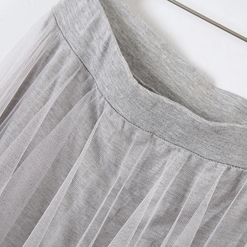 WSYORE летняя женская модная сетчатая юбка с высокой талией бальное платье