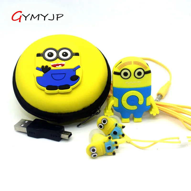 hello kitty mp3 Totoro аниме Спортивный MP3 музыкальный плеер с наушниками и сумкой