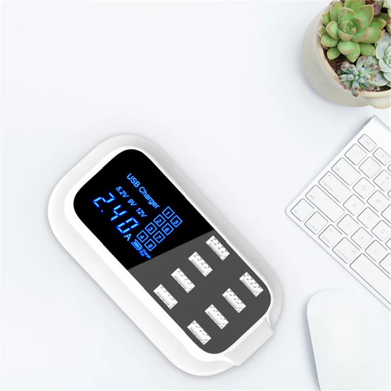8 портовый USB Смарт зарядное устройство адаптер питания настольная зарядная