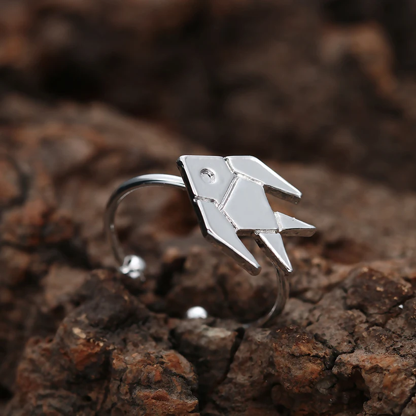 30 Шт. Золото Посеребренная Симпатичные Оригами Тропические Рыбы Кольца для