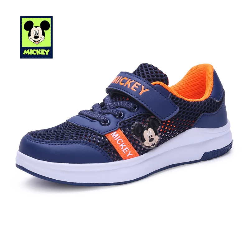Disney детская повседневная обувь Микки весна-осень мальчики девочки сетчатая