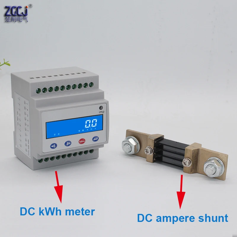 DC 0-1000 В 400A DC зарядка ворс Din Тип счетчик электроэнергии постоянного тока Солнечный фотоэлектрический вперед и назад DC кВт-ч метр с RS485