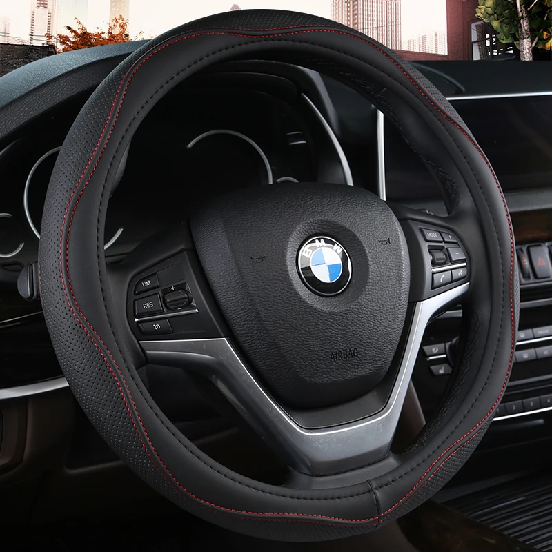 Sport Style Microfiber Leather Auto Car Steering Wheel Cover Universal 15 Inch | Автомобили и мотоциклы