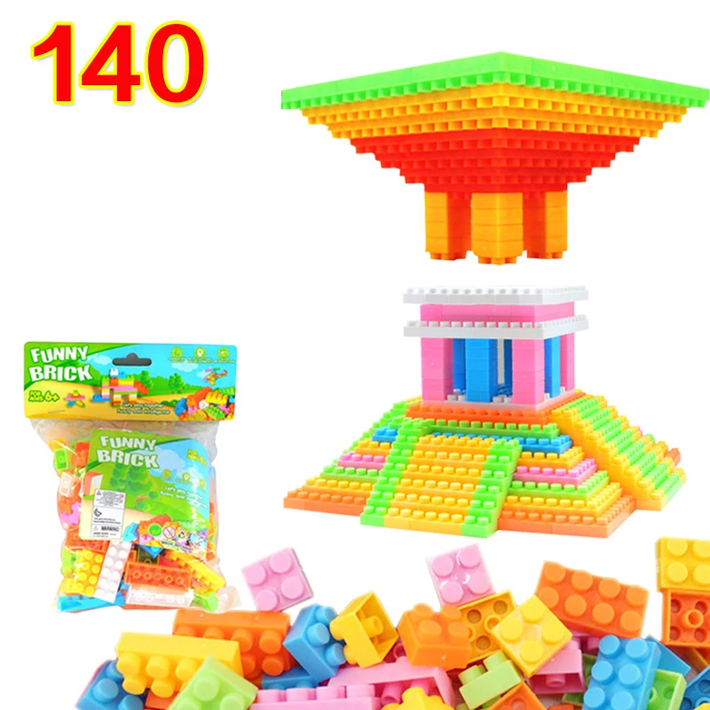 Детские Обучающие строительные блоки 140 шт. в упаковке|brick toys|toys educationalblock bricks |