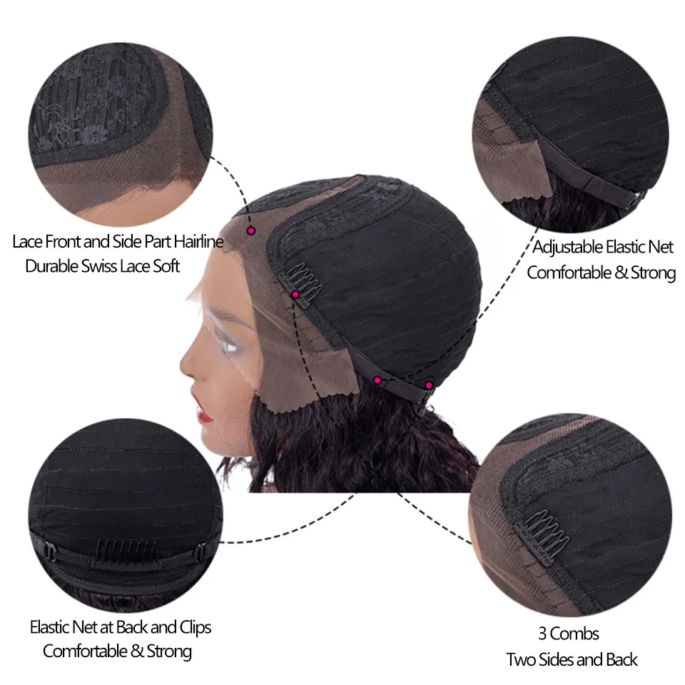 LADYSTAR Т образные кружевные человеческие волосы парики для черных женщин Remy