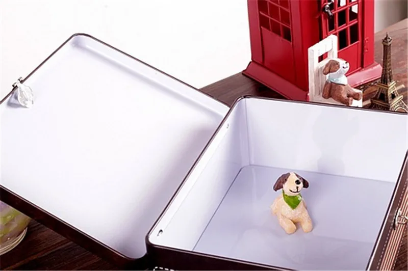 Ретро Портативный американский флаг блокировки коробки Винтаж для хранения