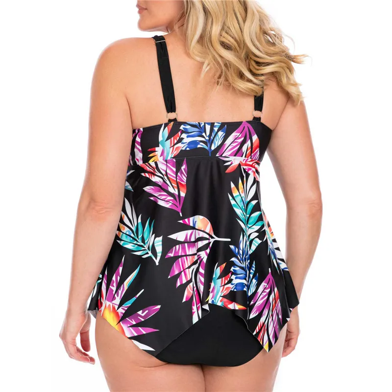 Женский купальник Танкини раздельное бикини большого размера с пуш-ап и