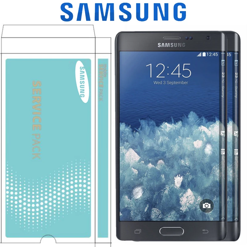 5," супер AMOLED ЖК-дисплей с рамкой для SAMSUNG Galaxy Note 4 edge N915 N9150 N915F сенсорный экран дигитайзер в сборе