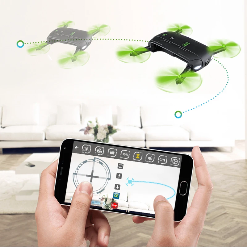 Оригинальный DHD D5 складной WIFI FPV приложение управляемый мини Дрон с 0.3MP HD камерой RC