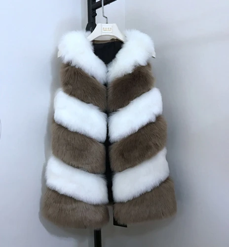 Dark camel ZADORIN, новая зимняя мода, женская жилетка, цветная, пушистая, искусственный мех, жилет для женщин, плюс размер, искусственный мех, легкое пальто, Mujer Veste fourrure - Цвет: Dark camel