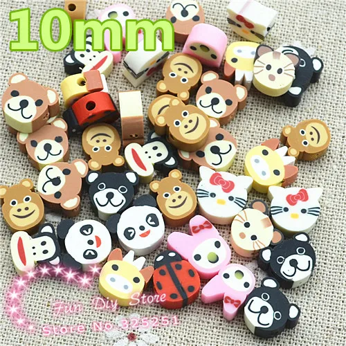 Милая полимерная глина животные собака кролик кошка ломтик плоская задняя часть