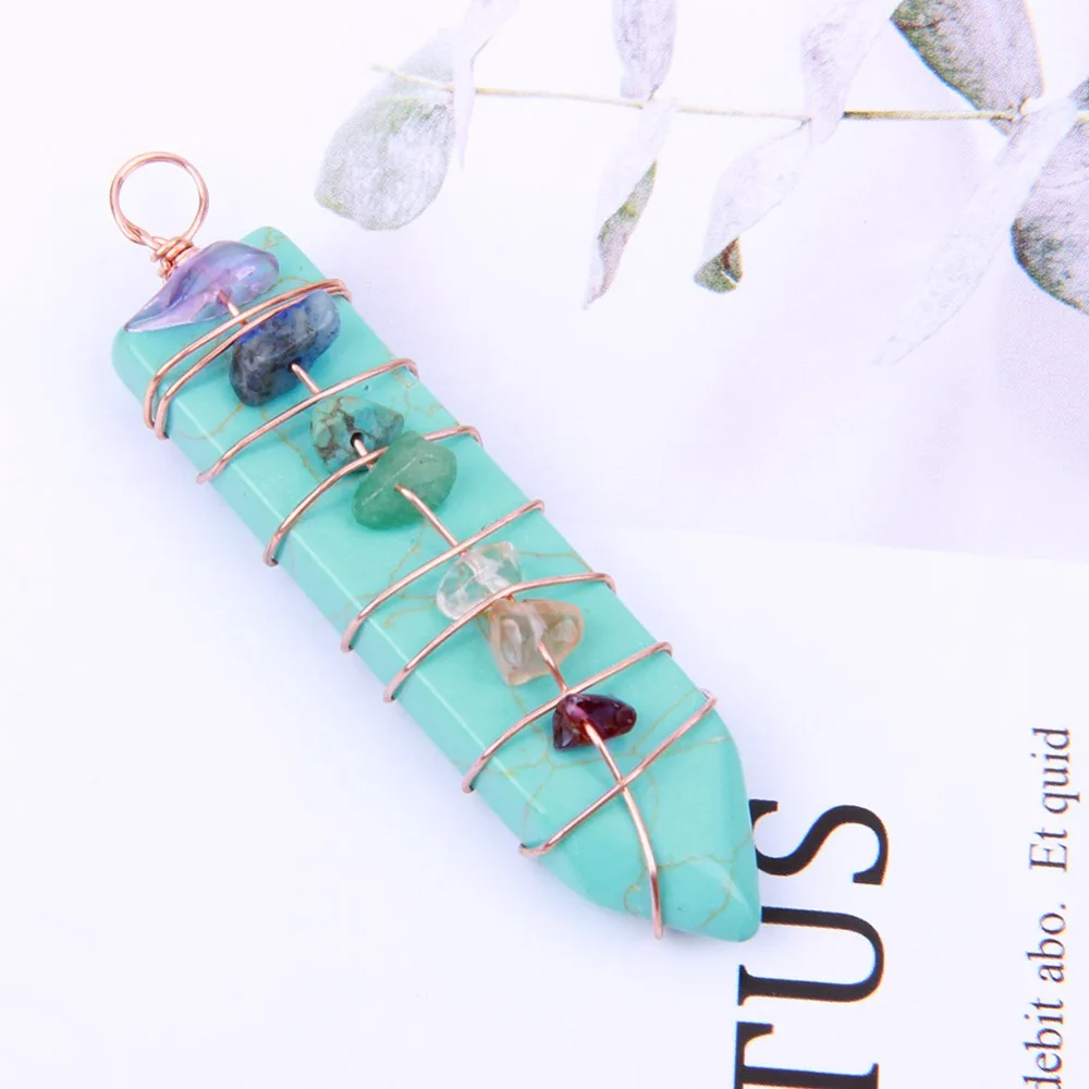 Натуральный голубой бирюзовый камень кристалл точка 7 чакра чипы бусины