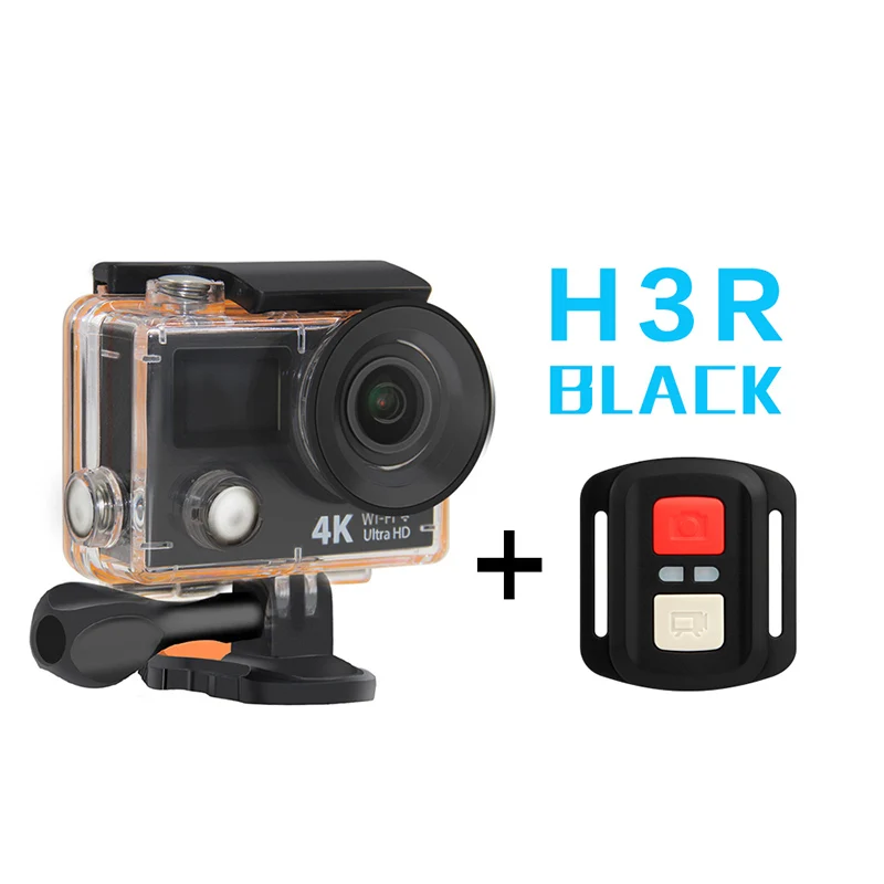 GKH3R Black GEEKAM H3R/H3 Экшн-камера Ultra HD 4 K/30fps 20MP WiFi 2," 170D двойной экран Водонепроницаемая камера для записи видео на шлем Спортивная камера - Цвет: GKH3R Black