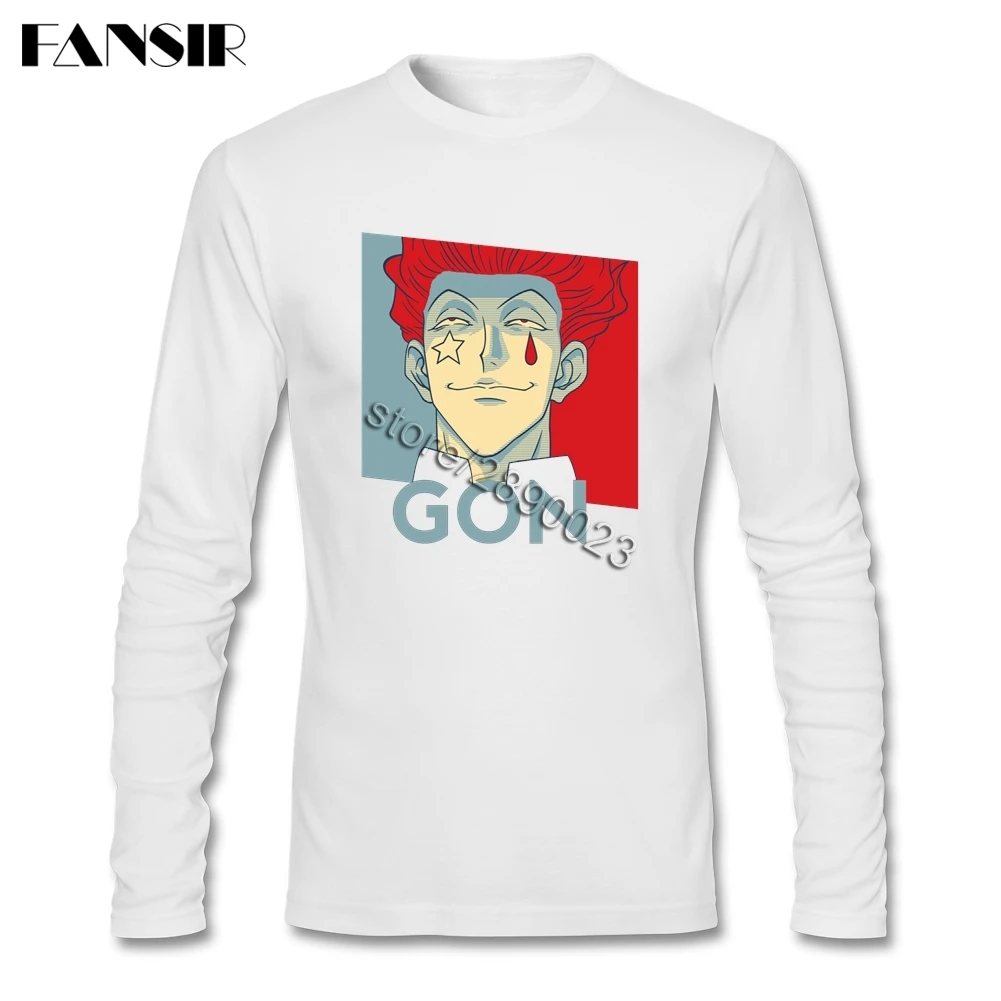 Anime Hunter x T-shirts Men Male O-neck Long Sleeve Cotton Funny Tee Shirts XXXL | Мужская одежда