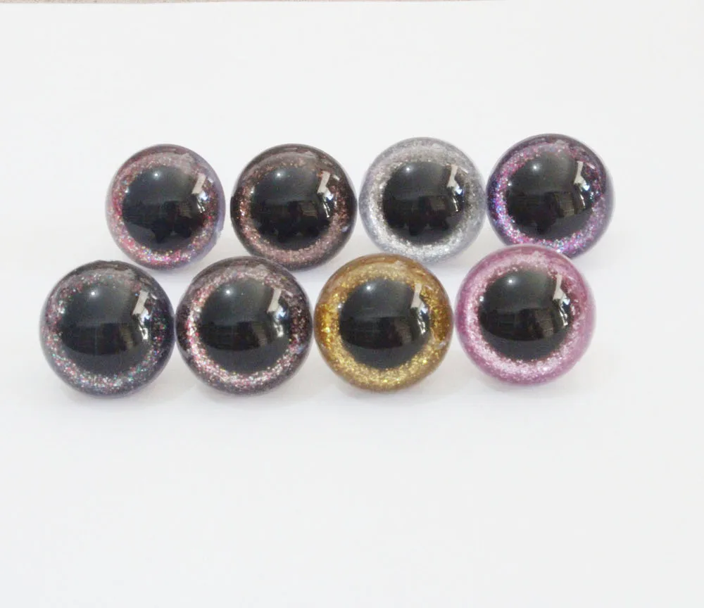 500 шт./лот новые круглые пластиковые безопасные прозрачные глаза для игрушек 13 24