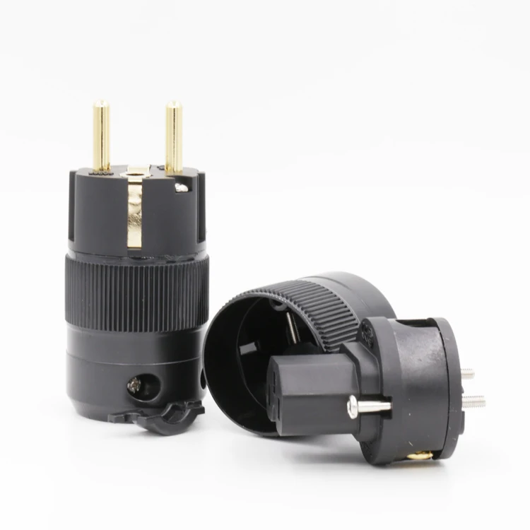 Пара GE + GC Unprint Высококачественная позолоченная штепсельная вилка переменного