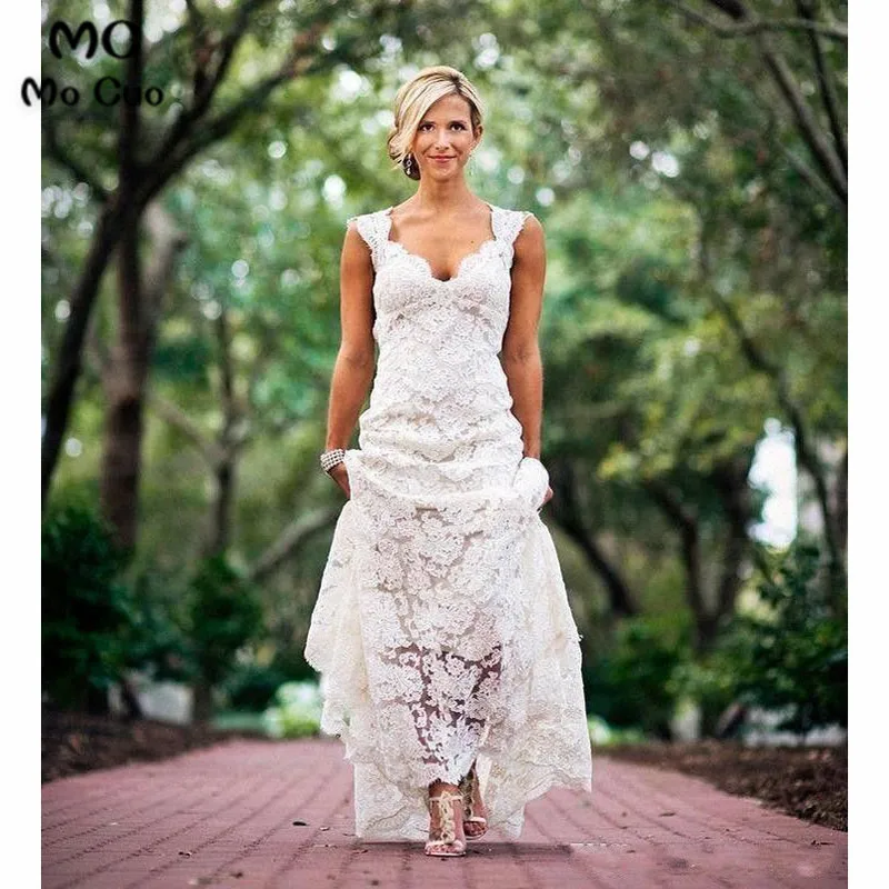 Элегантное кружевное свадебное платье-трапеция 2018 женское платье на