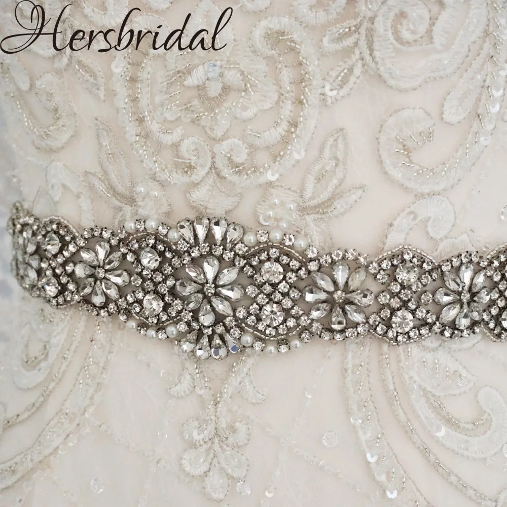 Luxury Crystal Bridal Belt Handmade Rhinestone Sash For Wedding Dress Antique Silver Accessories | Свадьбы и торжества