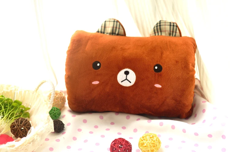 

cartoon brown bear design 30cm hand warmer plush toy , Christmas gift w2788