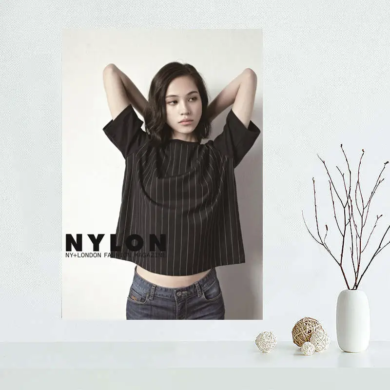 Custom Mizuhara Kiko Canvas Painting Poster Home Decor Cloth Fabric Wall Art | Дом и сад