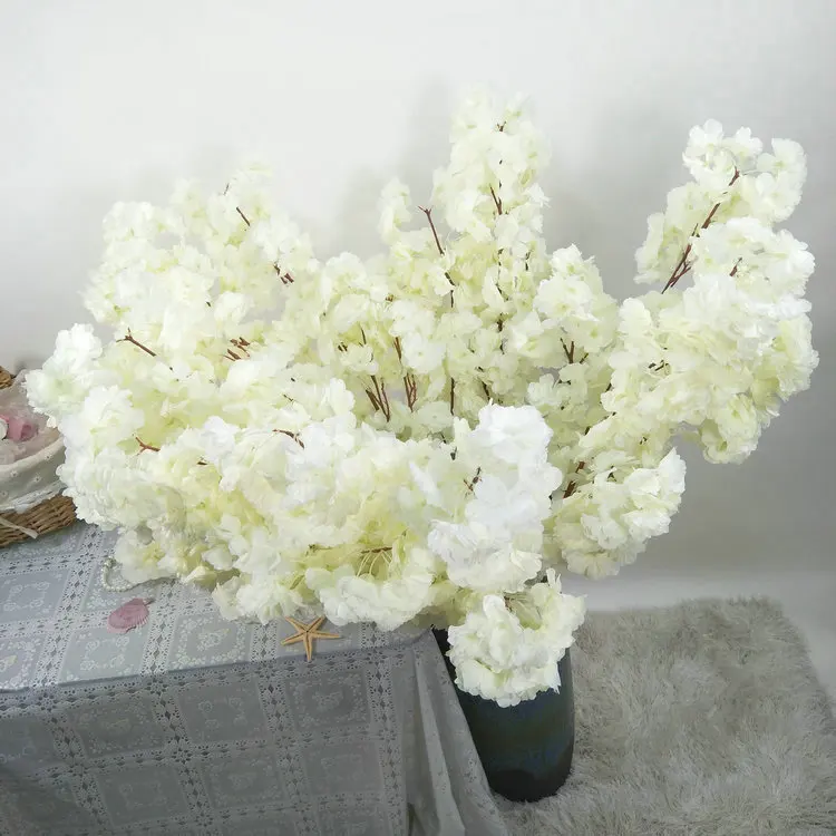 Artificial Cherry Blossom Flowers Big Smulation Plant Flower for Home Party Wedding Hotel Table Decoration Silk | Дом и сад