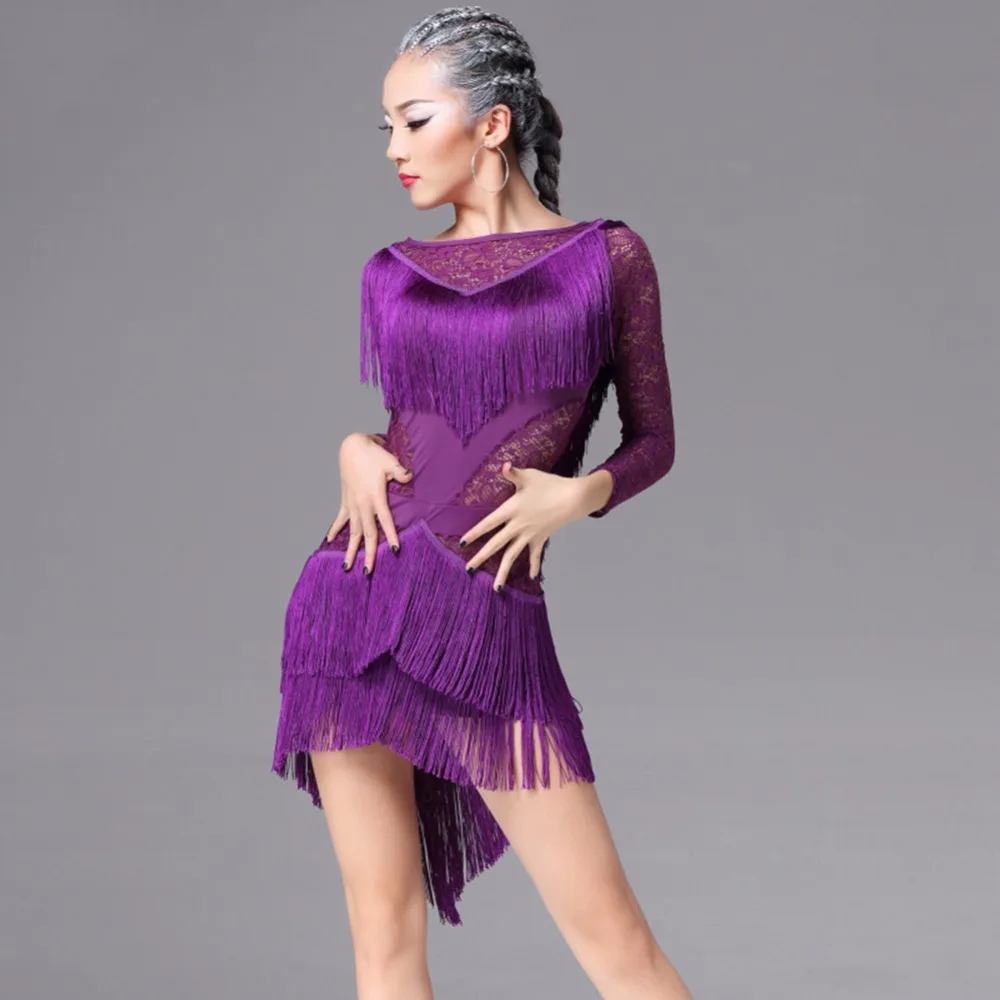 Женское платье для латиноамериканских танцев юбка розового и черного цвета с