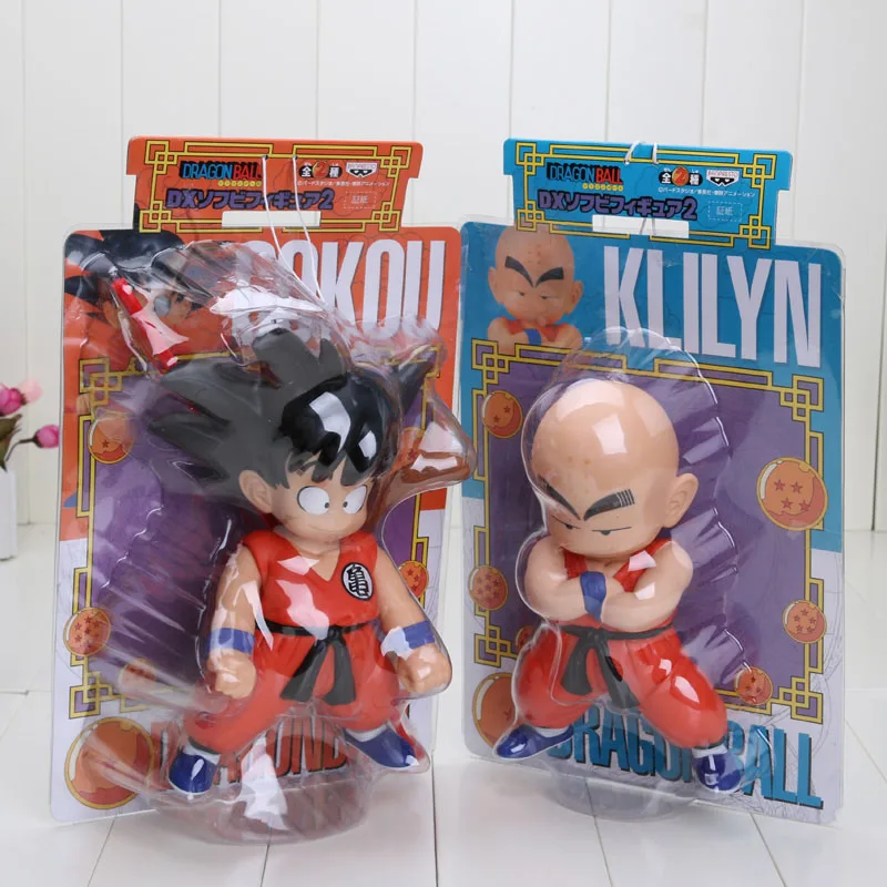 2 шт./лот 18 см/7 дюймов Высота японского аниме Dragon Ball Z Goku Kuririn ПВХ фигурка Драконий жемчуг в коробке