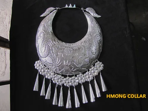Hmong серебряный воротник серебряные бокалы для вина ожерелье miao аксессуары танцев