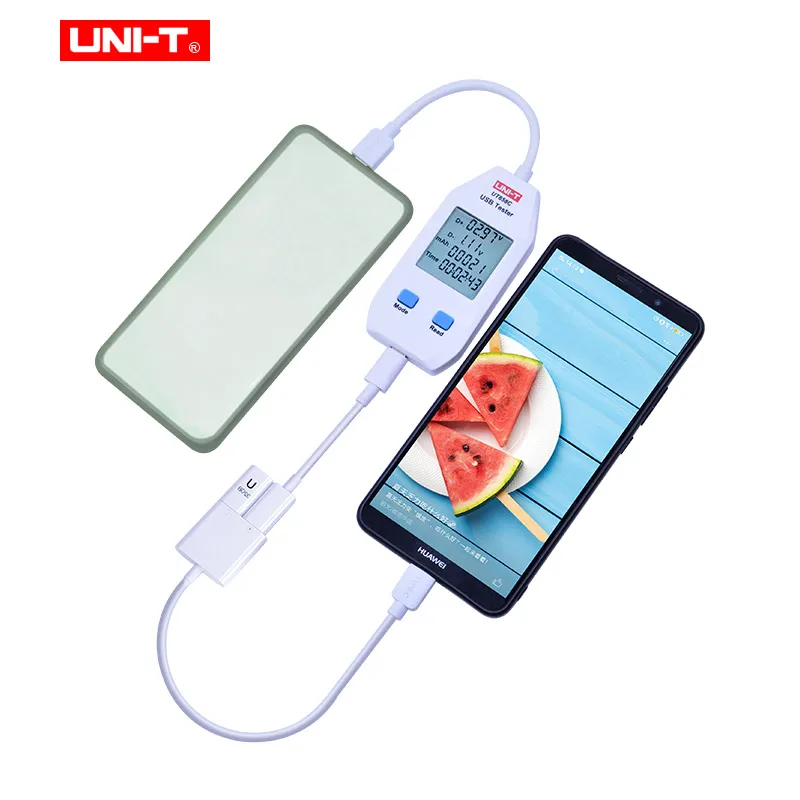 USB тестер UNI-T UT658A/C/двойной Напряжение и ток мониторы вольт ампер цифровой продукт зарядное устройство Емкость метр с хранения данных