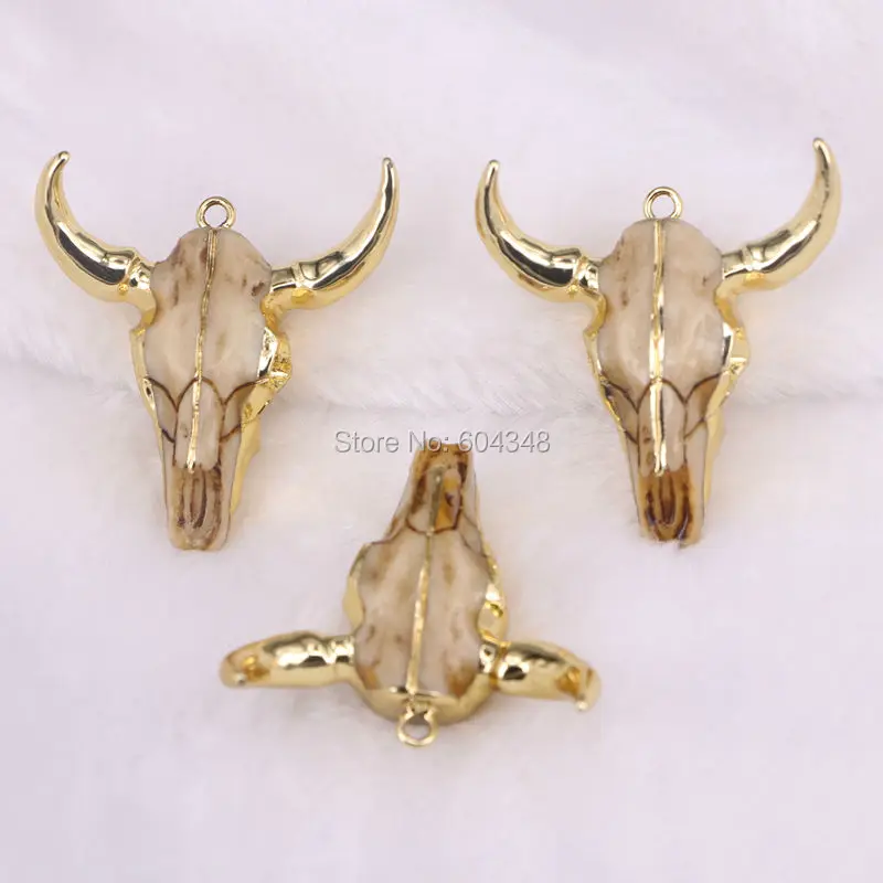 5 шт. подвески в виде Головы Быка Череп Буйвола Буйвола|bull head pendant|skull bullcattle skull |