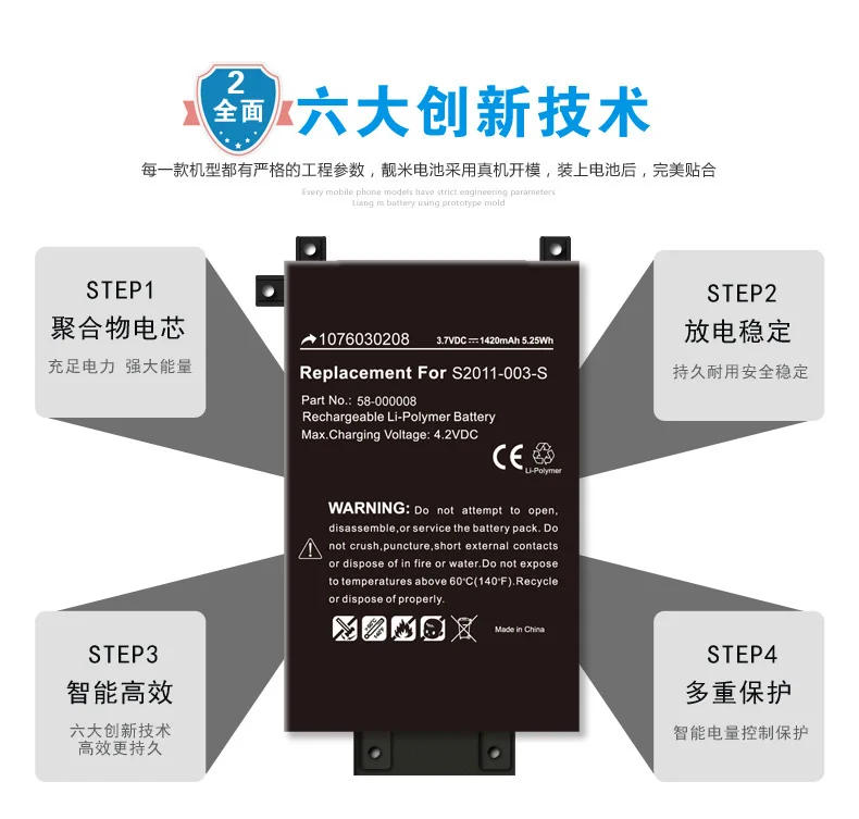 Замена батареи ISUN для kindle PaperWhite S2011-003-S 58-000008 MC-354775-03 DP75SD1 аккумулятор с