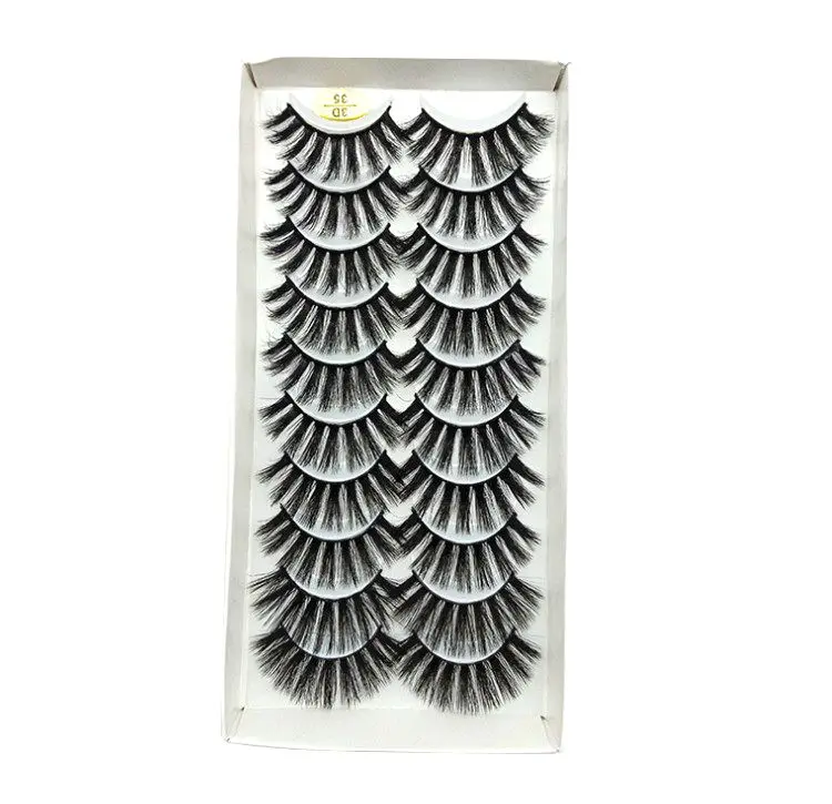 35 38 стилей, 5/10 пар, настоящие норковые ресницы, 3D натуральные накладные ресницы, 3d норковые ресницы, мягкие ресницы для наращивания, набор для макияжа, Cilios - Цвет: 35