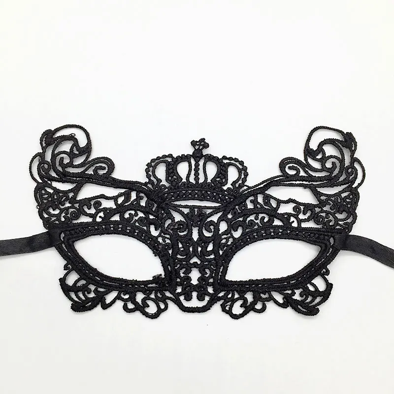 Black Unshaped 1 шт черные сексуальные вечерние кружевные маски для женщин, половина лица, карнавал, фестиваль, бал, Хэллоуин, маскарадные маски, вечерние и праздничные принадлежности - Цвет: Black Unshaped