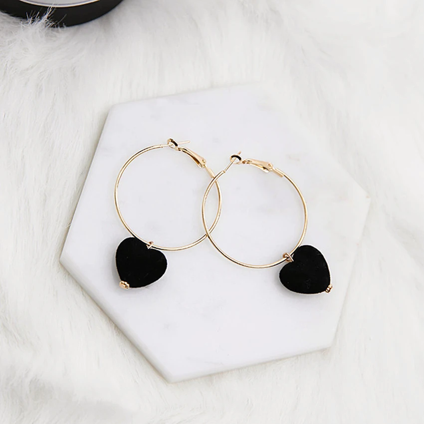 Весна Новый Изысканный Позолоченный Круглый Большой Круг Кулон Сердце Женщины