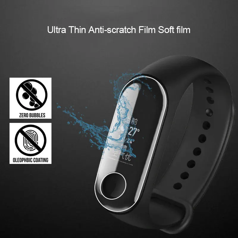 2 шт./лот для Xiaomi mi Band 3 Защита экрана mi Band 3 HD ультра тонкий анти-защитная пленка умное Стекло Браслет защита плёнки