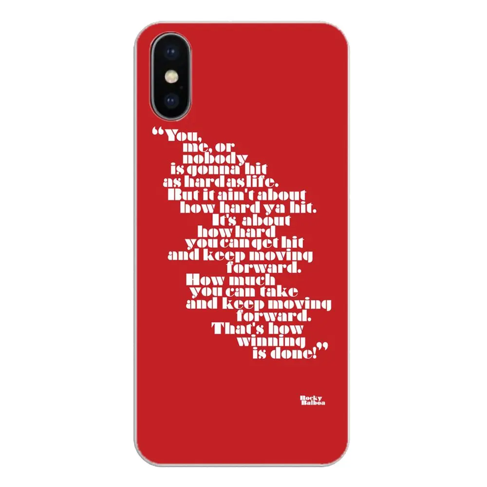 Прозрачный мягкий чехол для телефона Rocky Balboa мотивационные слова цитата Motorola Moto X4