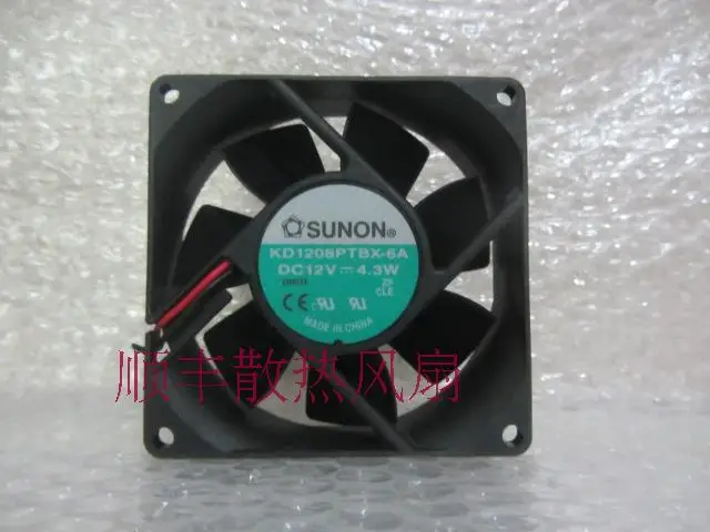 SUNON KD1208PTBX-6A DC 12V 4,3 W 80x80x25mm 2-проводной Вентилятор охлаждения сервера