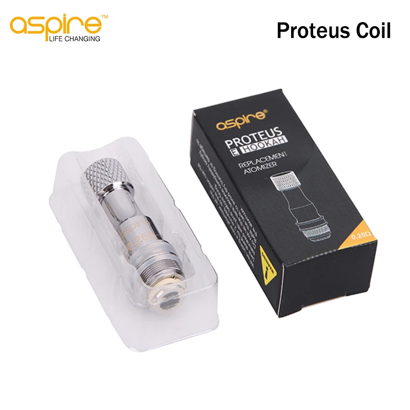 Оригинальный сменный испаритель Aspire Proteus 10 шт./лот 0 25 Ом для электронной сигареты