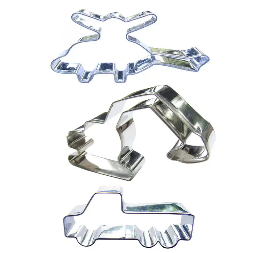 Вертолеты экскаваторы пикапы в форме 3 шт бисквитные формы для резки инструменты