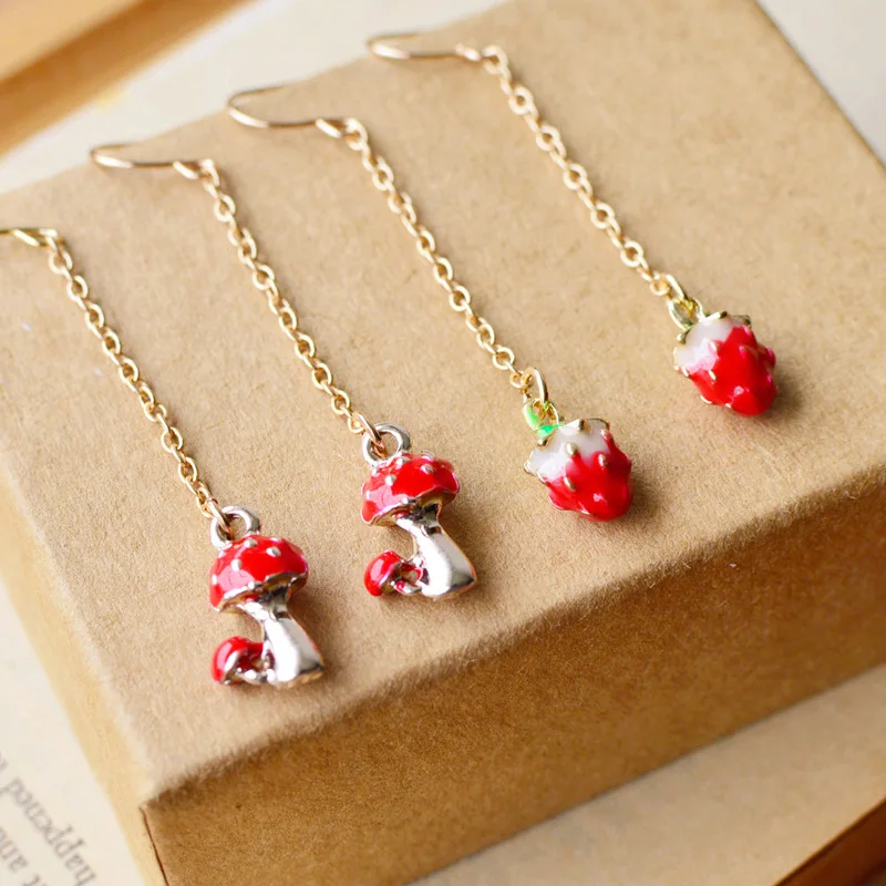 Miage милые очаровательные эмалевые забавные серьги в виде вишни арбуза ананаса