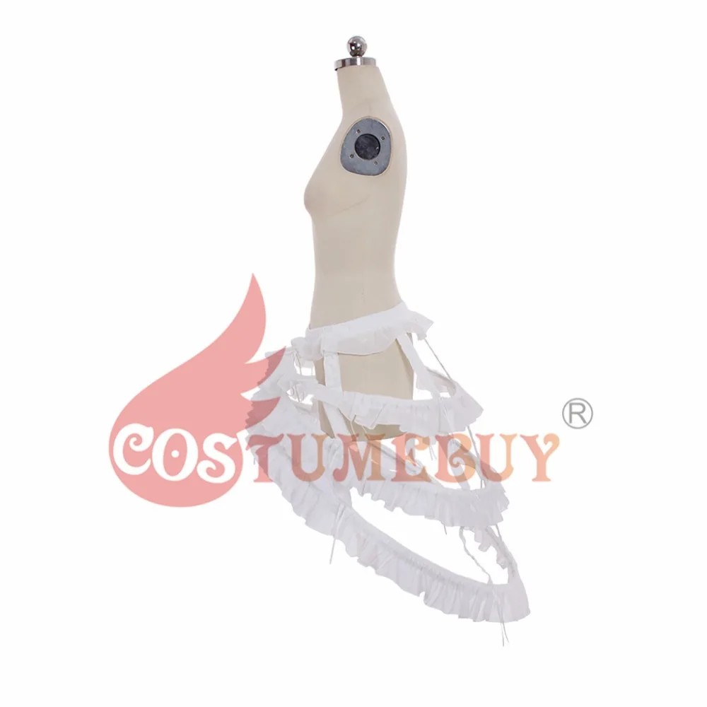 Costumebuy Лолита Готическая Нижняя юбка 68 см длина нижнее белье 3 кольца кружево клетка для женщин Свадебные балетные Паньер юбка кэжуал