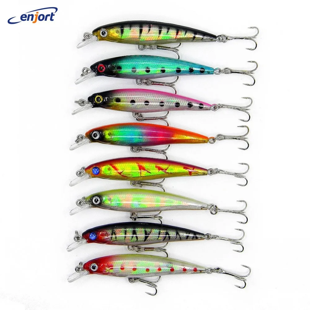 8pcs/lot лазерной минноу рыболовную приманку 8.5cm 7.2g рыбы воблер рыболовные снасти