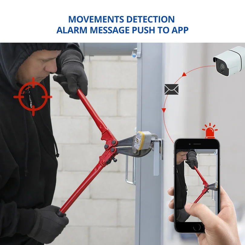 Wheezan Wifi IP камера 4.0MP H.265 аудио беспроводная безопасности Открытый 32 г sd карта